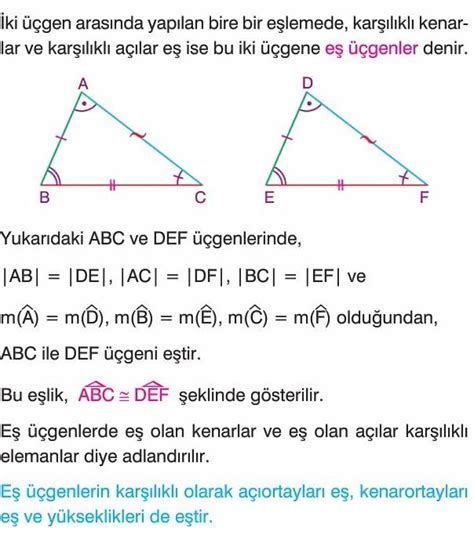 Geometri üçgende eşlik ve benzerlik